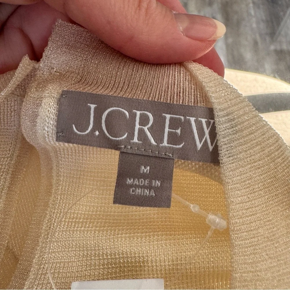 NWT! J. Crew Collection Shiny layered slip sweater-dress - Cream Sleeveless